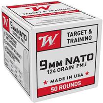 Winchester Target & Practice 9mm Luger 115 Grain Full Metal Jacket 50 Rnd - $12.99