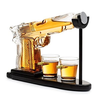 Pistol Whiskey & Wine Decanter & 2 Bullet Shot Glasses - $34.95 + FREE Shipping
