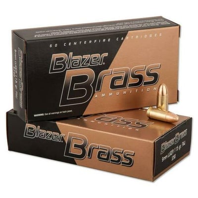 Blazer Brass 9mm 115GR FMJ 1,000 Round Case - $319.99 + Free Shipping  (Free Shipping over $99, $10 Flat Rate under $99)