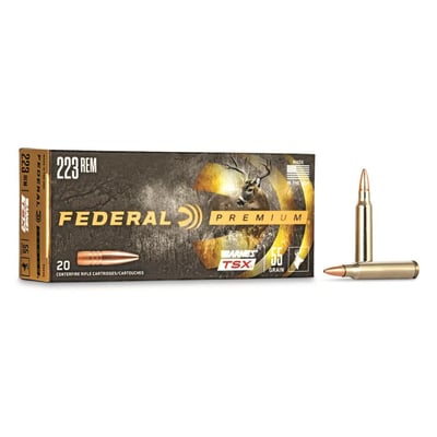 Federal Premium Barnes TSX, .223 Remington, Triple-Shock X HP, 55 Grain, 20 Rounds - $20.89 (Buyer’s Club price shown - all club orders over $49 ship FREE)