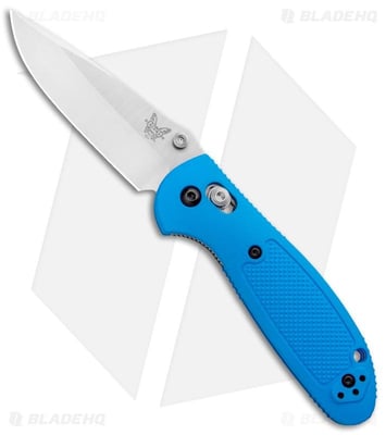 Benchmade Mini Griptilian AXIS Lock Knife Blue (2.91" Satin) 556-BLU-S30V - $106.25 (Free S/H over $99)