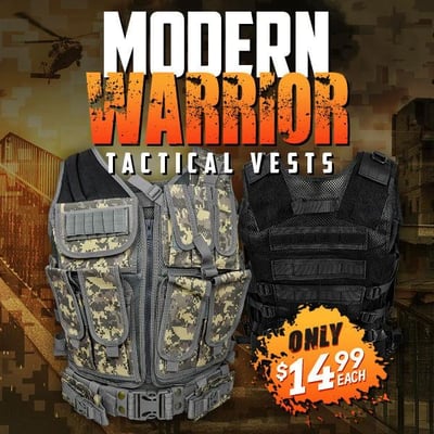 Modern Warrior Tactical Vest: Just $14.99 (Free S/H over $25)