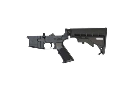 FACTORY BLEM - Bushmaster XM15-E2S Forged Complete AR15 Lower Receiver - Black M4 Collapsible Stock - $153.99