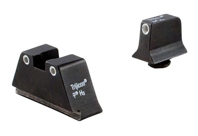 Trijicon Night Sights for Glock 17/17L/19/22-28/31-35/37-39 Tritium Green w/White Suppressor Height - $83.85