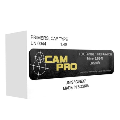 CAM PRO Large Rifle Primers 5,5/3-N QTY 1,000 - $89.99 + Free S/H w/code "ECLIPSE_FREE_SHIPPING"