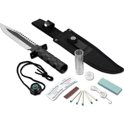 Whetstone Cutlery The Vermillion Survival Knife and Kit with Sheath Knife, Black - $10.99 + Free S/H over $49 (Free S/H over $25)