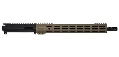 16" 9mm Upper Receiver - BLK + FDE A2 15" M-LOK HG Pistol Caliber Without BCG & CH - $179.95