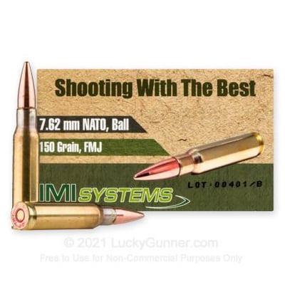 IMI 7.62x51mm 150 Grain FMJ 500 Rounds - $490