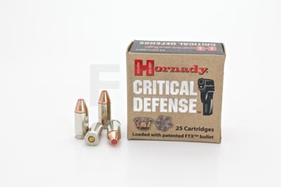 Hornady CRITICAL DEFENSE 9mm Flex Tip Expanding 115 GR 25Box - $22.49