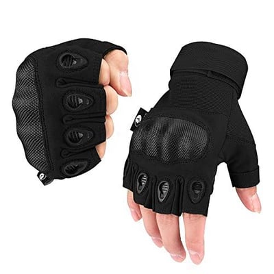Mossy Oak Fingerless Tactical Gloves, Knuckle Tactical Gloves for Men and Women- Motorcycle Gloves for Tactical Shooting, Airsoft, Hunting, Cycling and Hiking - $13.85 + FREE Shipping