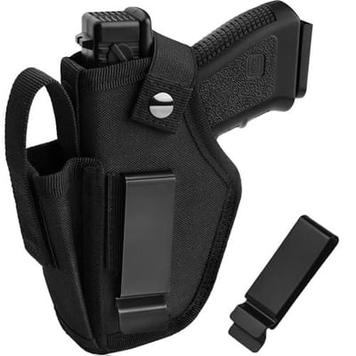 Universal Gun Holster with Mag Pouch IWB/OWB fits Glock 19/17/23/26/27/42/43x, S&W M&P Shield, Sig Sauer & Similar - $9.99 + FREE Shipping