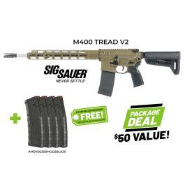 Sig Sauer M400 Tread V2 .223Rem/5.56NATO 16" 30+1 Green w/ Amend2 AR Mags (4) - $899.99