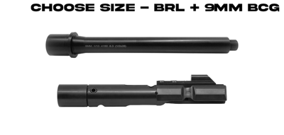 AR-9 9mm BCG + 1/2x28 Barrel (4.5" or 8.3") from $99.06