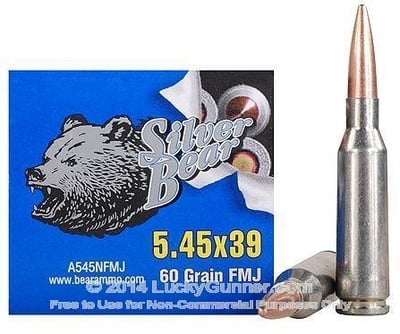 5.45x39 - 60 gr FMJ - Silver Bear - 750 Rounds - $150