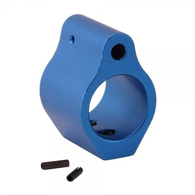 .750 Low Profile Aluminum Gas Block with Roll Pins & Wrench - Blue - $14.95