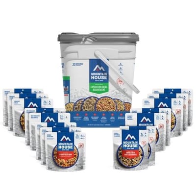 Mountain House Expedition Meal Assortment Bucket Freeze Dried Backpacking & Camping Food 30 Servings - $56.03 + FREE Shipping