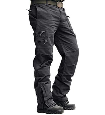 CRYSULLY Men's Tactical Pants Military Cotton Wild Cargo Outdoor Stylish Trousers Work Utility Pants Grey 36 - $39.08 + FREE Shipping