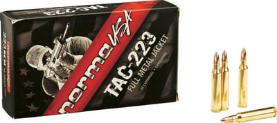 Norma USA TAC .223 Rem 55 Gr. FMJ 20 Rnds - $6.74 (Free Shipping over $50)