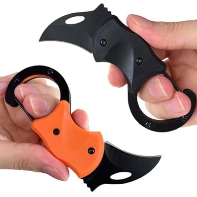 2 Pack Small Pocket Knife, EDC Folding Camping Knife Box Cutter (Black&Orange) - $4.99 with $5 Off Coupon on Site + FREE Shipping