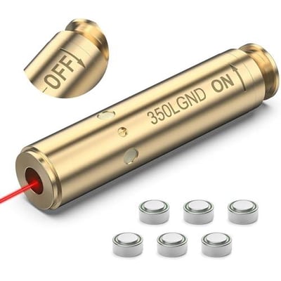 CVLIFE 5.56 223 / 350 LGND(9x43mm) / 450 Bush Laser Bore Sight with ON/Off Switch and 2 Sets of Batteries Red Laser - $11.69 w/code "NFLZ44GJ" + FREE Shipping