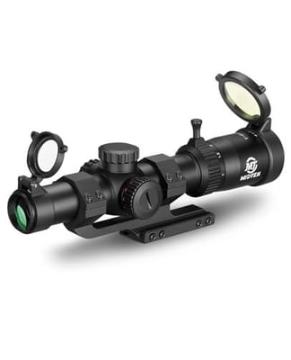 MidTen LPVO Rifle Scope with Cantilever Mount, Red Green Illuminated BDC/Circle Dot Reticle, Zero Reset, HD Glass, SFP - $71.99 w/code "WSOVNZA4" + FREE Shipping
