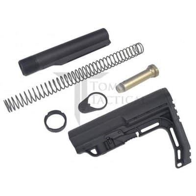 Toms Tactical AR-15 Mil-Spec Buffer Tube Kit + Mission First Tactical MFT Stock - Black - $72.95 Free Shipping