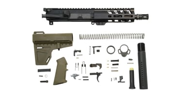 PSA 7" Nitride 5.56 1/7 6" Lightweight M-Lok Classic Shockwave Pistol Kit, ODG - 5165448930 - $529.99