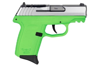 SCCY CPX-2 Gen3 9mm Optic Ready Pistol with Lime Green Frame and Stainless Slide - $149.99 (Free S/H on Firearms)