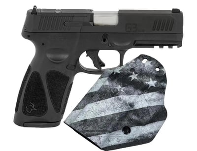 Taurus G3 9mm 4" Barrel Optics Ready 2-Magazines 17+1 15+1 with Grey American Flag OR Holster - $199.99 