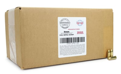 Sportsman's Select Remanufactured 9mm 115 Gr FMJ (1000 Rounds) - $194.74 after code 5PTODAY
