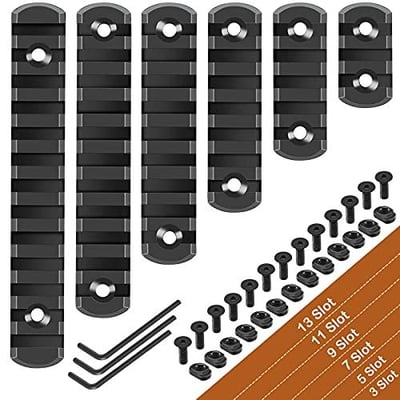 REERON Single Picatinny Rail Set 3 5 7 9 11 13 Slots with 13 T-Nuts & Screws, 3 Allen Wrench - $7.99 + FREE Shipping