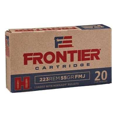 HORNADY - Frontier 223 Remington 55gr Full Metal Jacket 10 boxes (200 rounds) - $95.90 w/code "GIFT10" + S/H