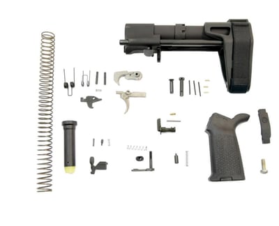 PSA MOE EPT Pistol Lower Build Kit With SB Tactical PDW Brace, Black - $259.99 