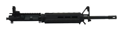PSA 16" Nitride 1:7 A2 Mid-Length 5.56 NATO MOE AR-15 Upper Assembly With Rear Mbus Black, No BCG/CH - $199.99