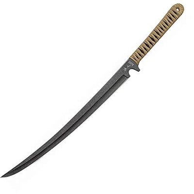 Black Ronin Tan Combat Wakizashi Sword with Injection Molded Sheath - Stonewashed Stainless Steel Blade, Cord-Wrapped Handle - $45.99 (Free S/H over $25)