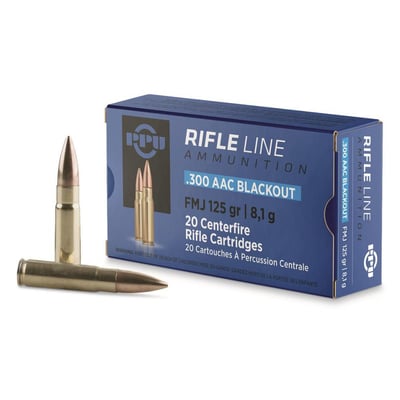 PPU .300 AAC Blackout 125 Grains HPBT 20 Rounds - $12.34 (Buyer’s Club price shown - all club orders over $49 ship FREE)