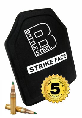 Battle Steel Level 3+ Special Threat Armor Plates M855 Green Tip Protection Polyester Cover - $99.98