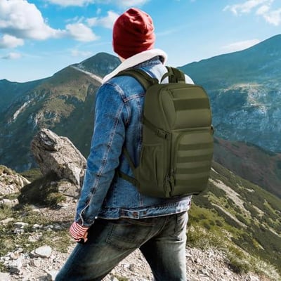 HUNTVP Tactical Backpack Military MOLLE Backpack Hunting Rucksack Gear Assault Pack 25L WR (Army Green) - $26.99 + FREE Shipping