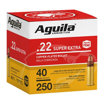 AGUILA 22 LONG RIFLE 40GR CPRN 250 Rnds - $19.99 (Free S/H over $99)