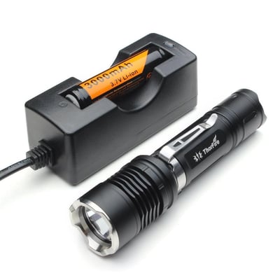 ThorFire VG10 Flashlight 847 Lumen Cree XM-L2 LED 4 Modes with battery and charger - $13.79 after code "9F3PMESJ" (Free S/H over $25)