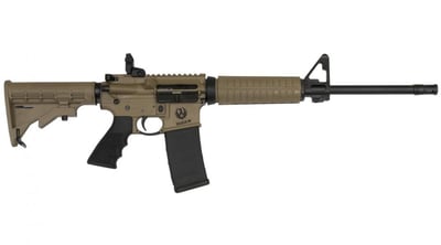 Ruger AR-556 5.56 NATO M4 Flat-Top Autoloading Rifle with Barrett Brown Cerakote Finis - $799.99 (Free S/H on Firearms)