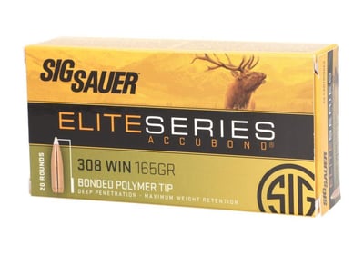 Sig Sauer, Inc. 308 Winchester 165gr AccuBond Polymer Tip 20/Box - $32.76 (Free S/H over $199)