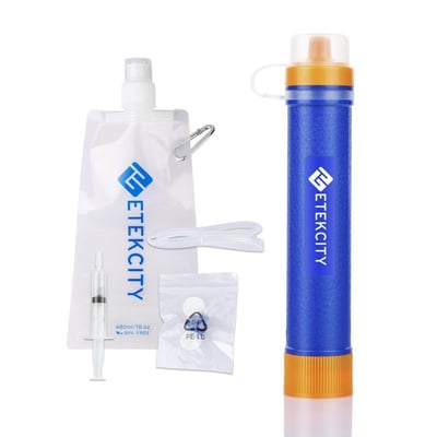 Etekcity Portable 1500L Emergency Camping Water Filter, 3-stage filtration - $0 (Free S/H over $25)