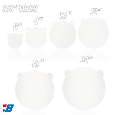 Bash Target Supply AR500/AR550 Laser Cut Steel Plate, Round or Silhouette Shooting for Handgun, Rifle, Shotgun, 5/16" or 3/8" or 1/2" Thick, Gong or Static Mount - AR500 Round 6" x 3/8" - $22.48 + FREE Shipping
