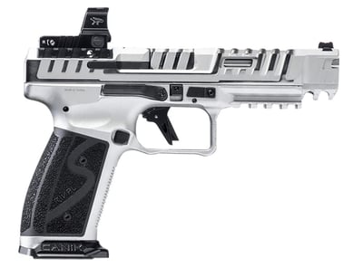 Canik SFx Rival-S, 9mm, 5" Barrel, 2- 18rd Magazines, Steel Frame Chrome, MeCanik Red Dot Kit, Pistol - $821.99 (Email for price)