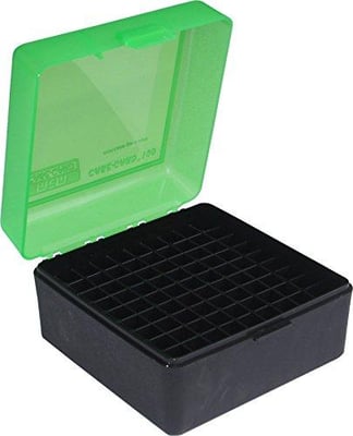 MTM 100 Round Flip-Top Rifle Ammo Box 22-25, 308 W, 243 (Clear Green/Black) - $5.52 + FREE Shipping