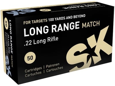 SK Long Range Match 22LR Ammo 40 Grain Round Nose 500 Rounds - $135.99 (Free Shipping on $100+ Orders)