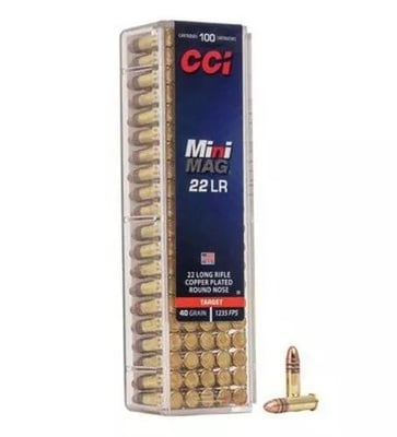 CCI Target Mini Mag 22 Long Rifle Rimfire Ammunition 100 Round Box - $9.49 
