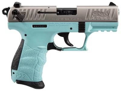 Walther P22Q Semi-Auto Rimfire Pistol in Angel Blue 22LR 10Rd - $319.99 (Free S/H over $50)