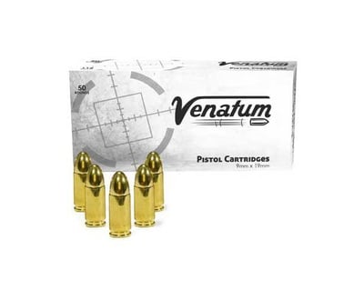 Venatum 9mm Ammo 115 Grain FMJ 50 rds - Venatum9mm115 - $12.99 
